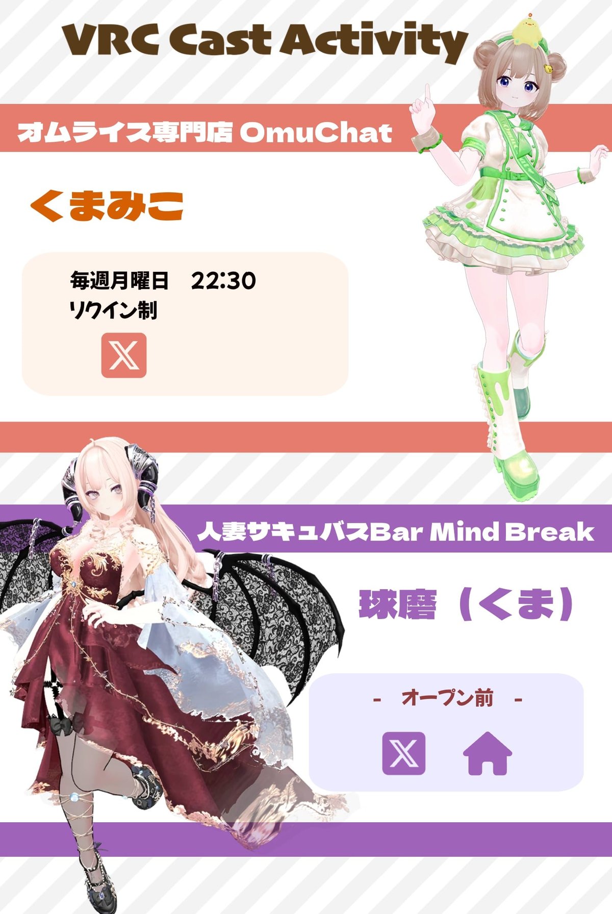 VRChatイベントキャスト状況