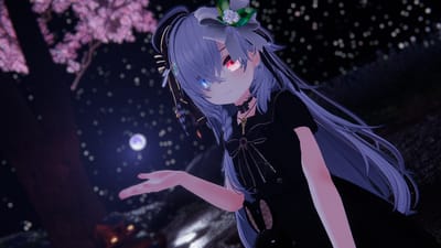 クロさんがSakura Cove - 夜桜の入り江で撮影したVRChat写真