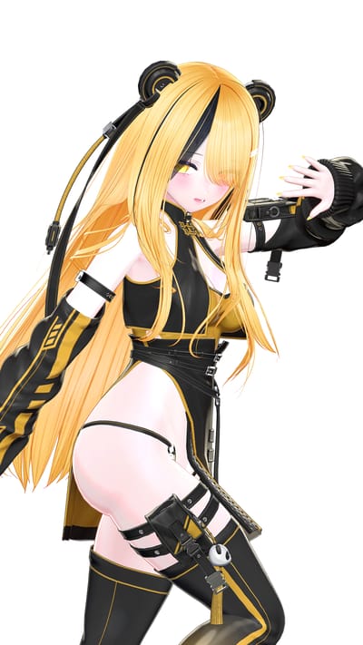 まりりこさんが白背景で写真を撮るワールドで撮影したVRChat写真