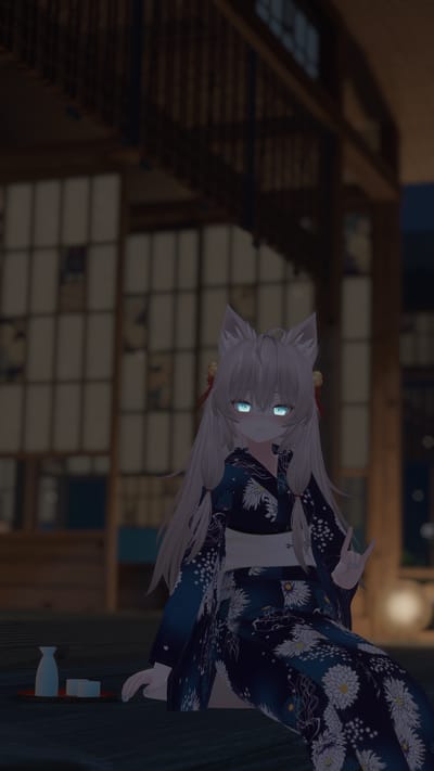 ぬこらいんさんが紺瑠璃の間 -Azure Blue Rooms-で撮影したVRChat写真