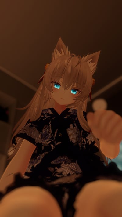 ぬこらいんさんが〜癒しなで〜ASMR roomで撮影したVRChat写真