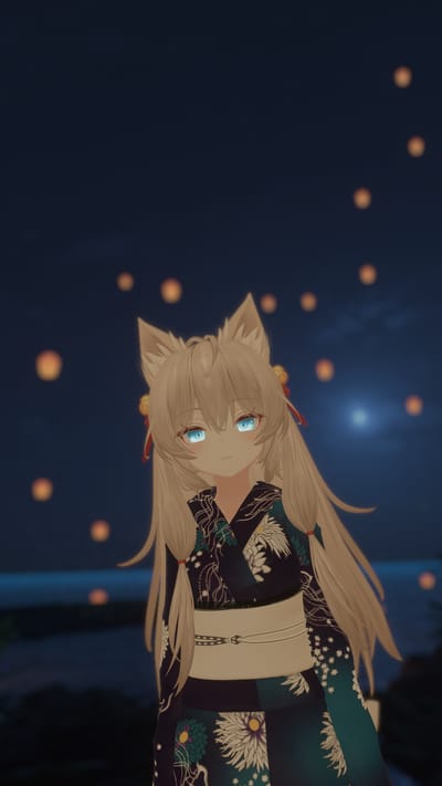 ぬこらいんさんが紺瑠璃の間 -Azure Blue Rooms-で撮影したVRChat写真
