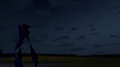 風来人さんが夏の田んぼ道 Yoru no Tanbomichiで撮影したVRChat写真