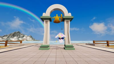 たぬきリスさんが虹の架かる秋色プロムナード -Autumn Plaza-で撮影したVRChat写真