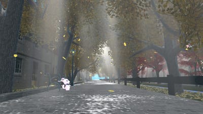 たぬきリスさんが秋の並木道-autumn street-で撮影したVRChat写真