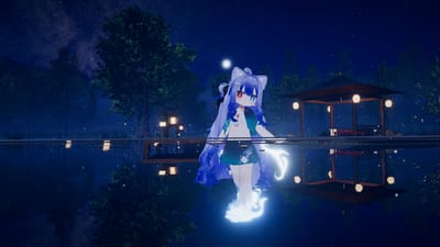 白姫かなたさんが星映しの湖 -Star Reflection Lake-で撮影したVRChat写真