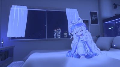 白姫かなたさんがおやすみ、世界で撮影したVRChat写真