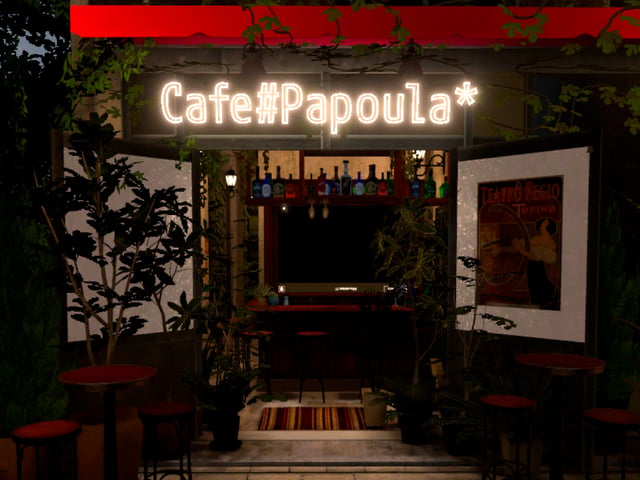 カフェ パポウラ∗ ⁄ Cafe PapoulaのVRChatワールド画像