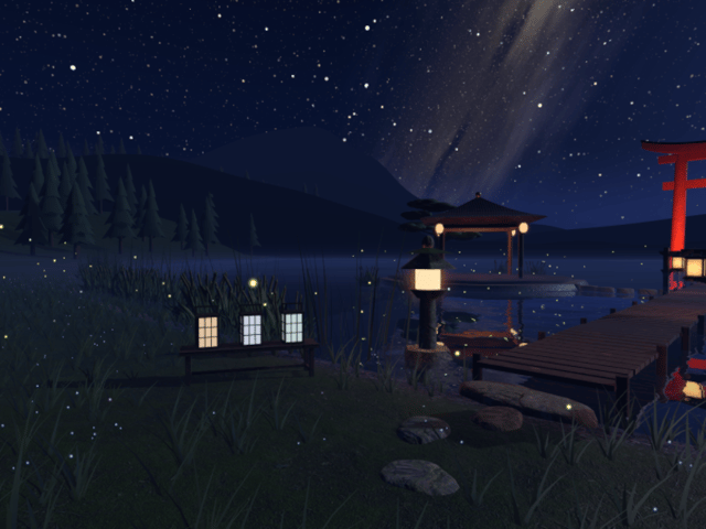 星映しの湖 -Star Reflection Lake-のVRChatワールド画像